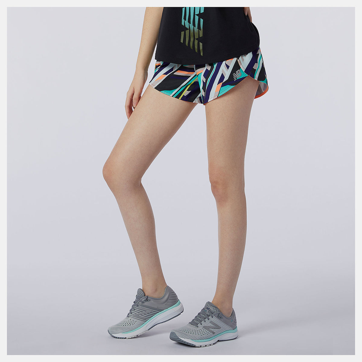 Women New Balance Printed Impact Run Short 3 Inch