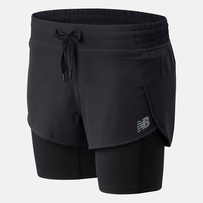 Women New Balance Impact Run 2 In 1 Short