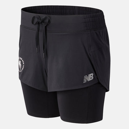 Women New Balance NYC Marathon Impact Run 2 In 1 Short