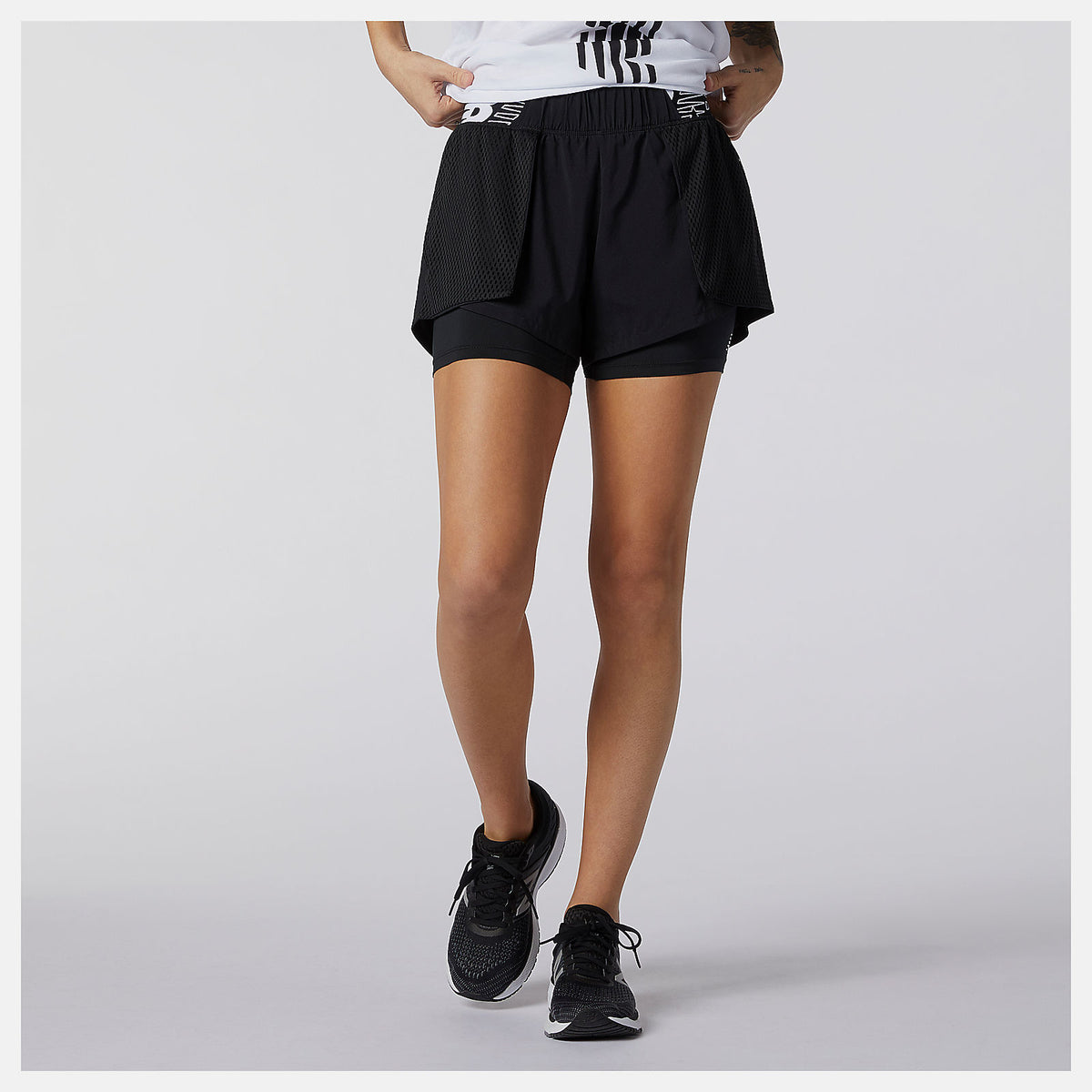 Women New Balance Relentless 2 In 1 Short