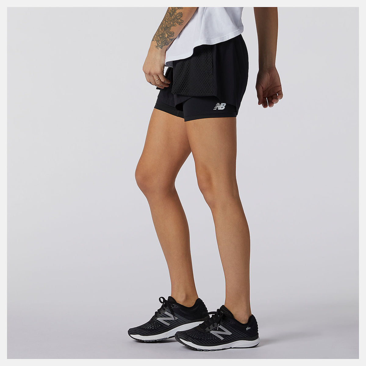 Women New Balance Relentless 2 In 1 Short