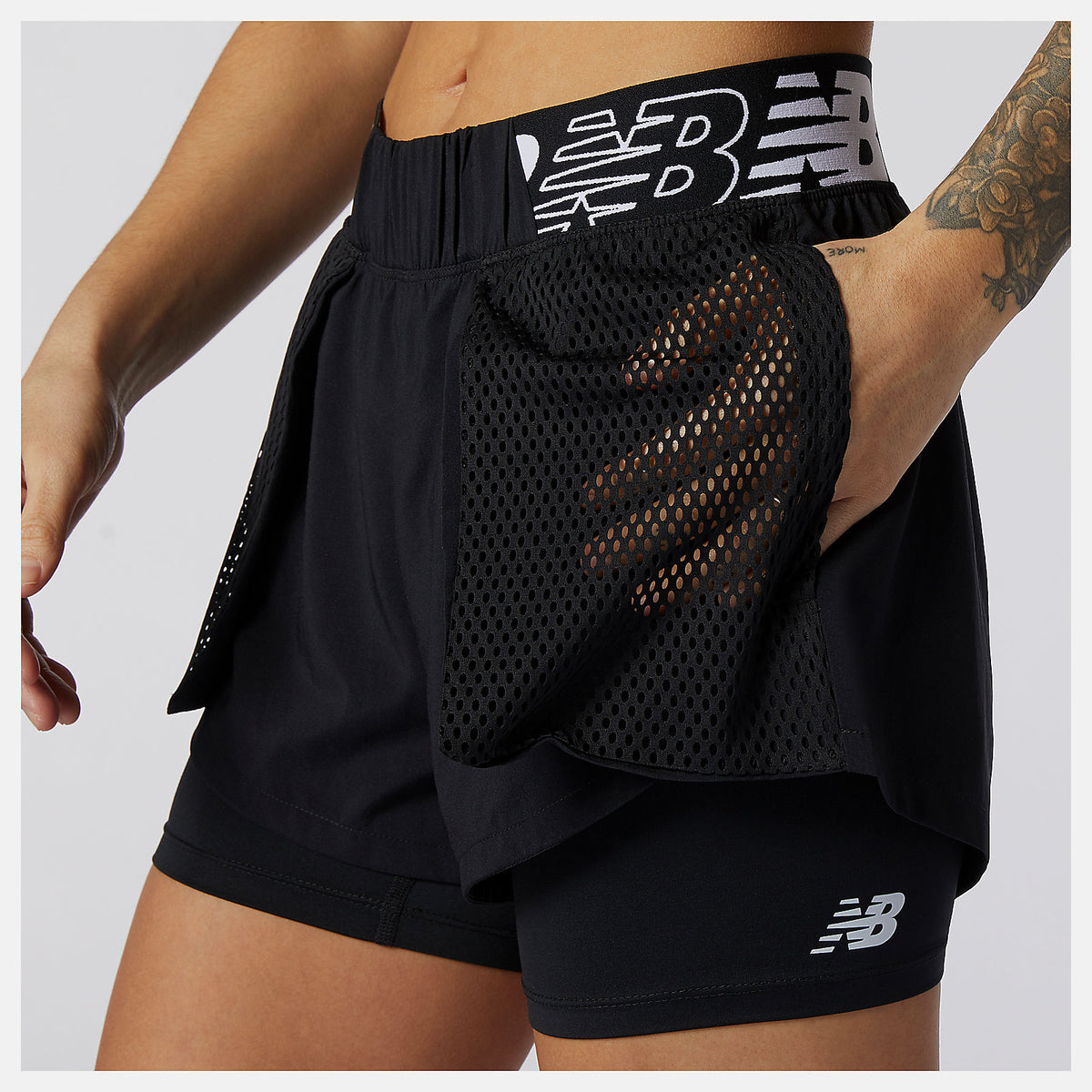 Women New Balance Relentless 2 In 1 Short