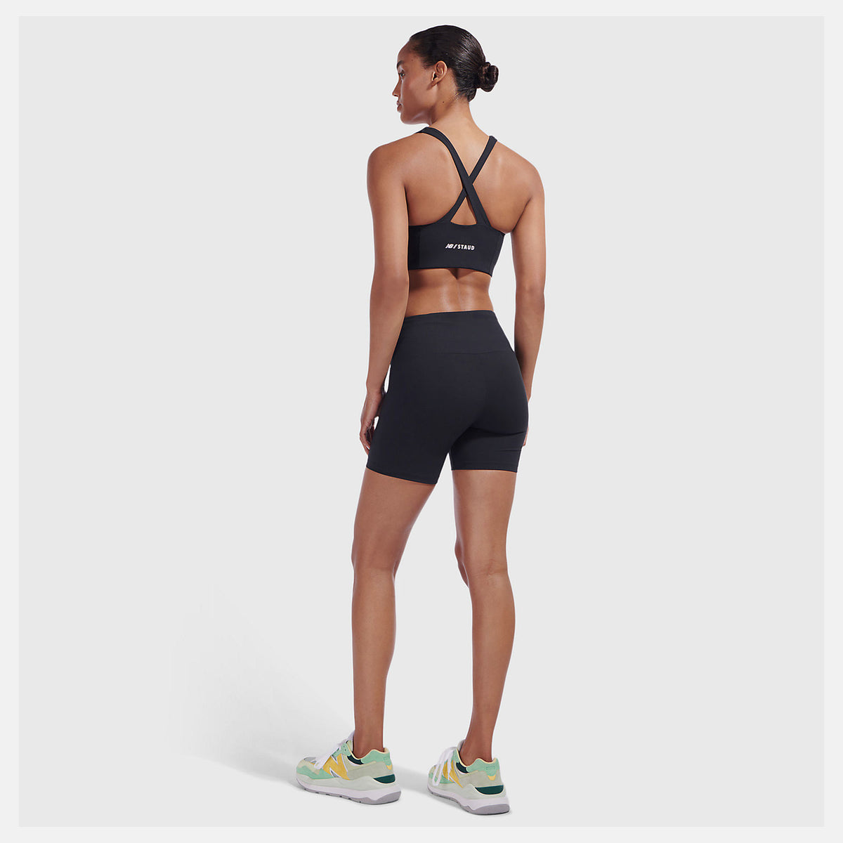 Women New Balance Staud Lace Up Fitted Short