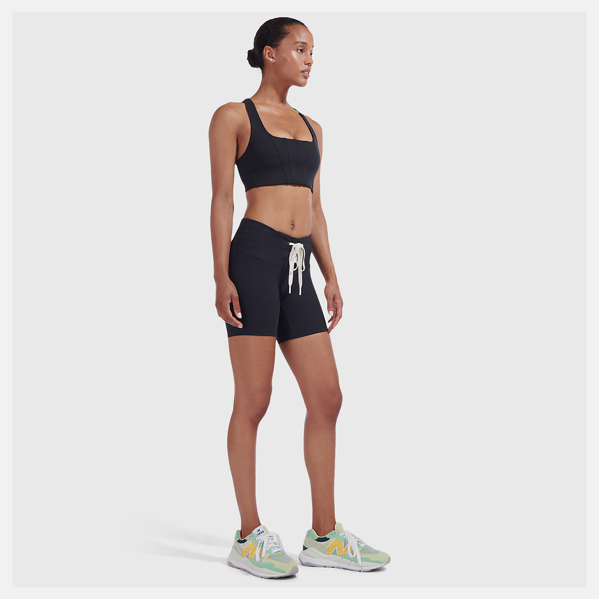 Women New Balance Staud Lace Up Fitted Short