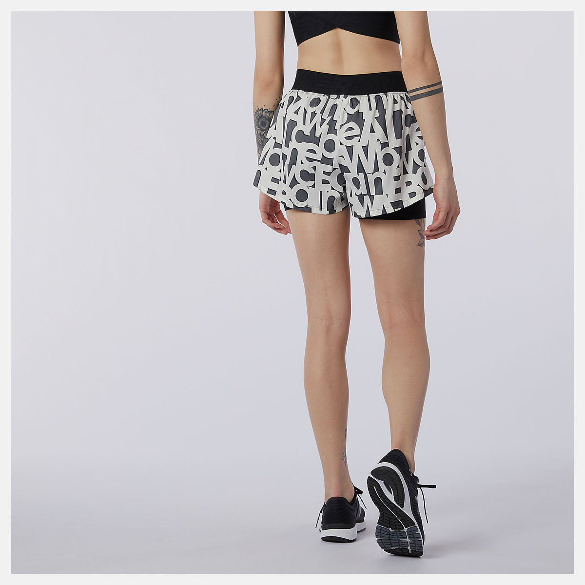 Women New Balance Relentless 2 In 1 Short Printed