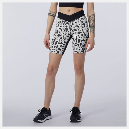 Women New Balance Relentless Printed Fitted Short