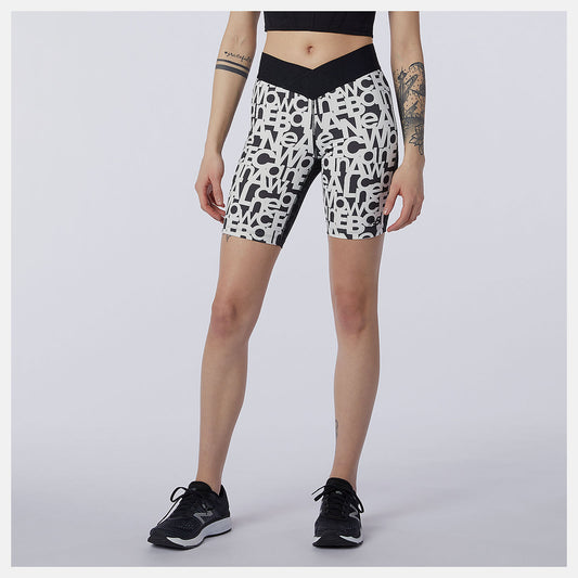 Women New Balance Relentless Printed Fitted Short