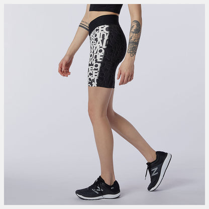 Women New Balance Relentless Printed Fitted Short