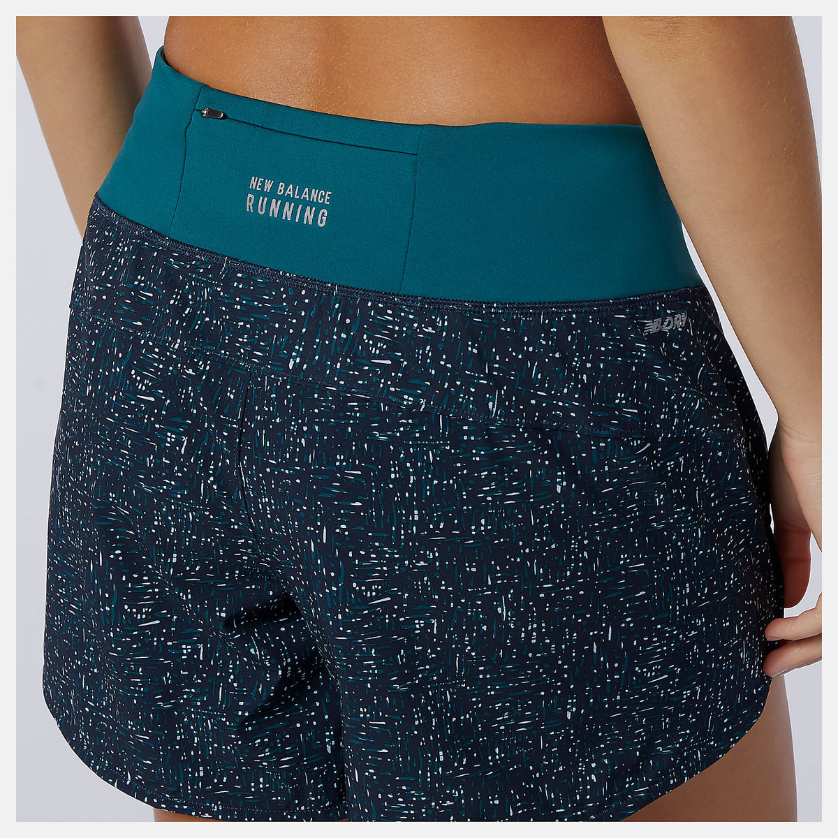 Women New Balance Printed Impact Run 5 inch Short