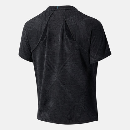 Women New Balance NYC Marathon Q Speed Fuel Jacquard Short Sleeve