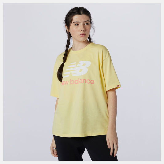 Women New Balance NB Essentials Stacked Logo Tee