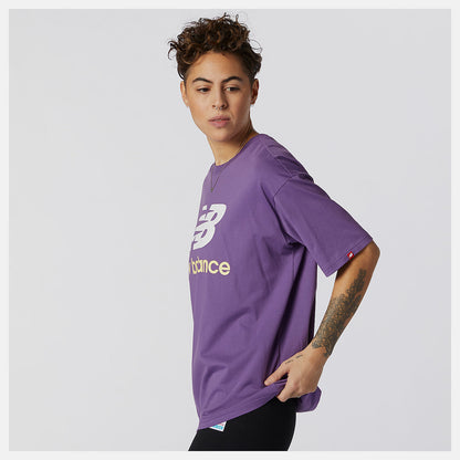 Women New Balance NB Essentials Stacked Logo Tee