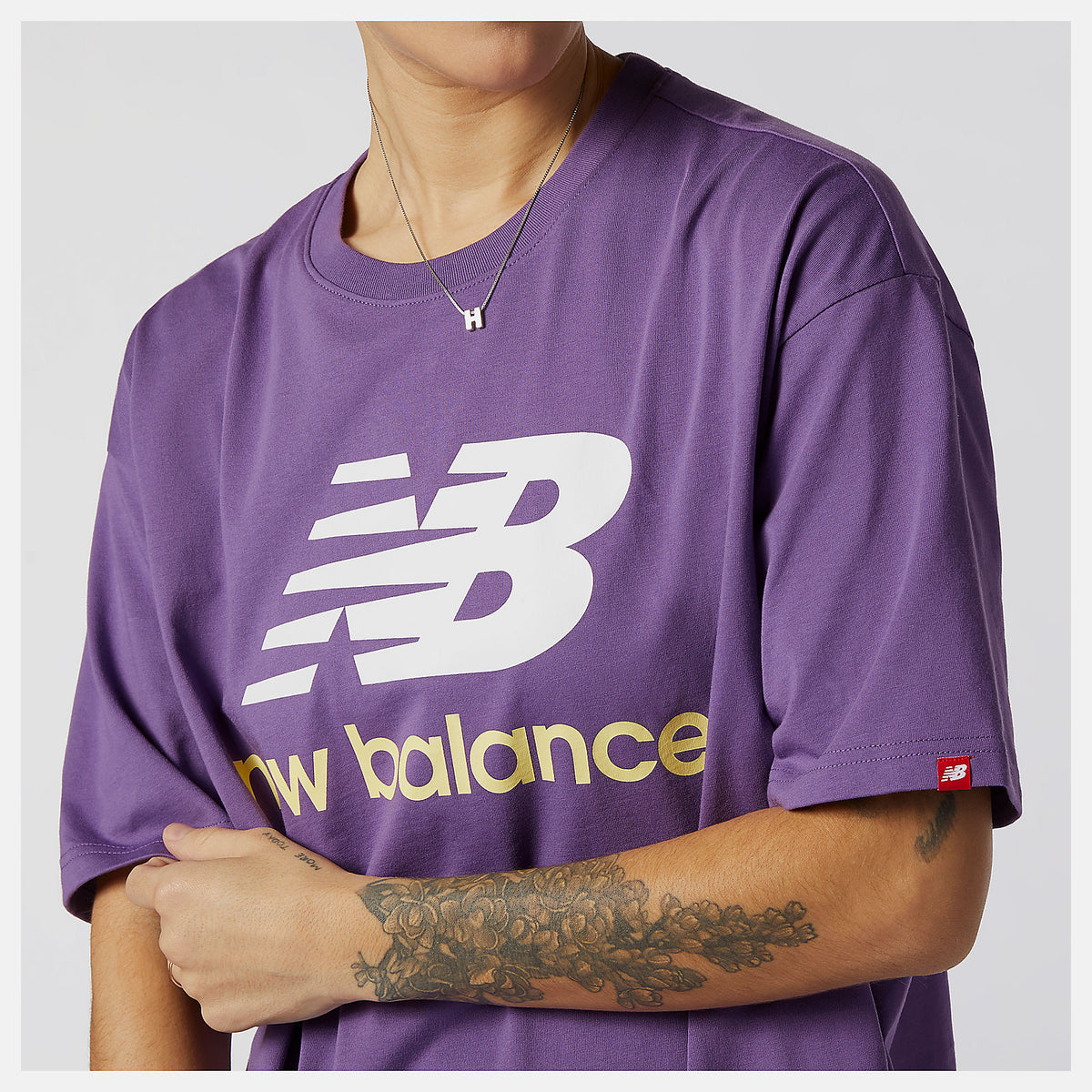 Women New Balance NB Essentials Stacked Logo Tee