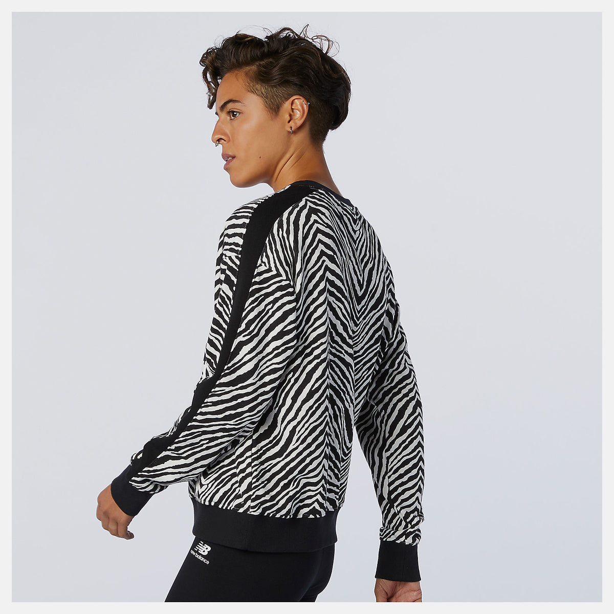 Women New Balance NB Athletics AOP Animal Print Crew