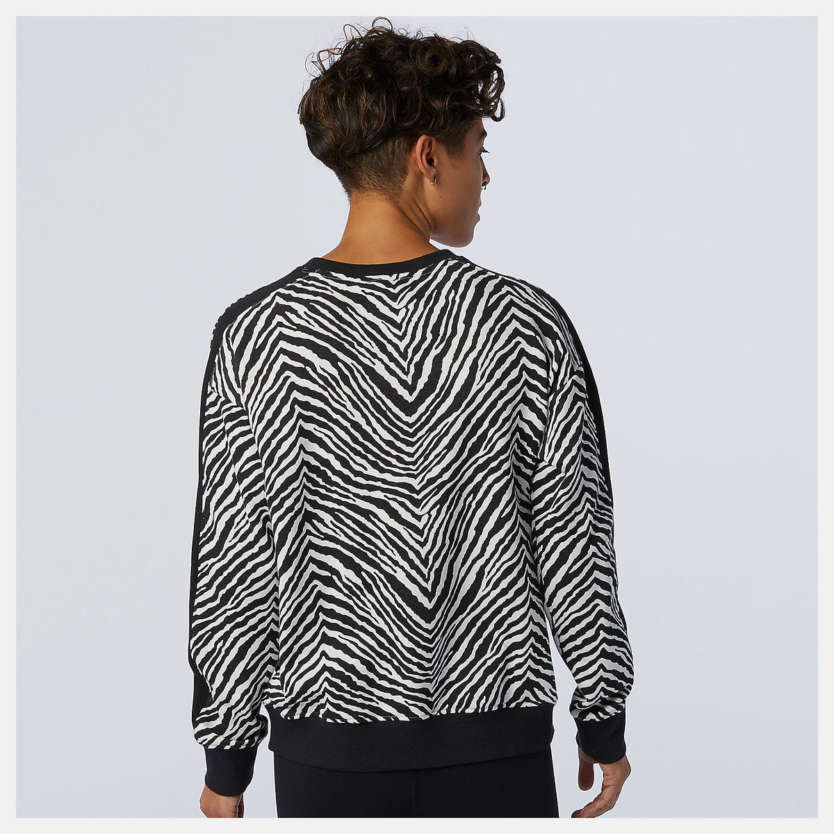 Women New Balance NB Athletics AOP Animal Print Crew