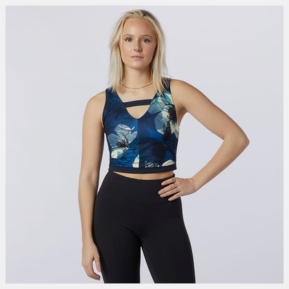 Women New Balance Transform NBSleek Printed Crop Top