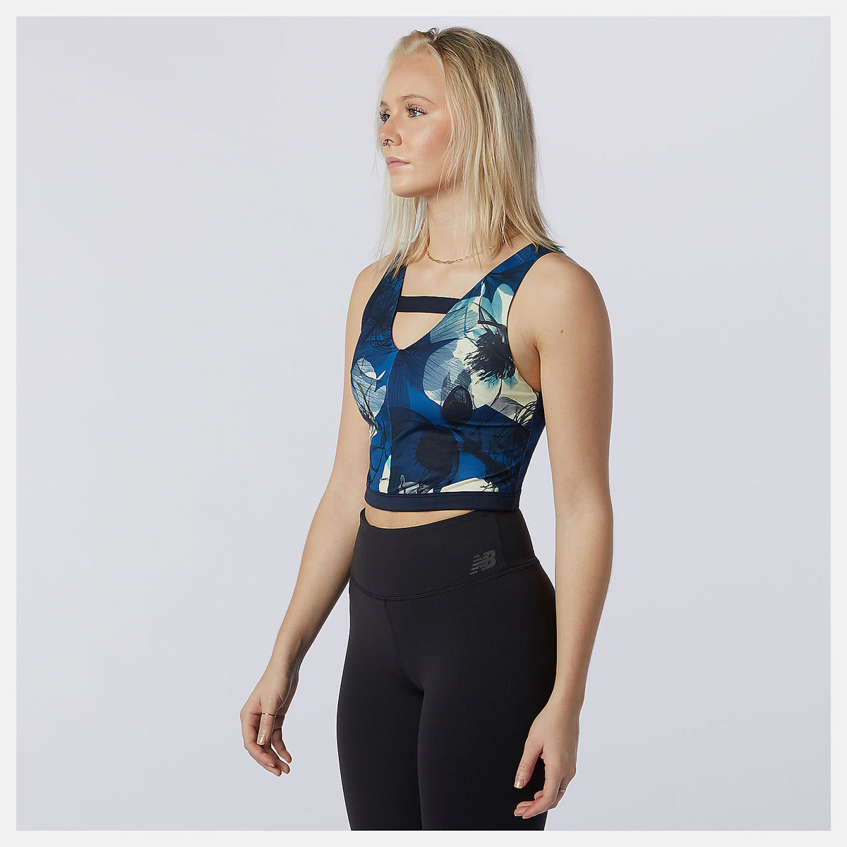Women New Balance Transform NBSleek Printed Crop Top