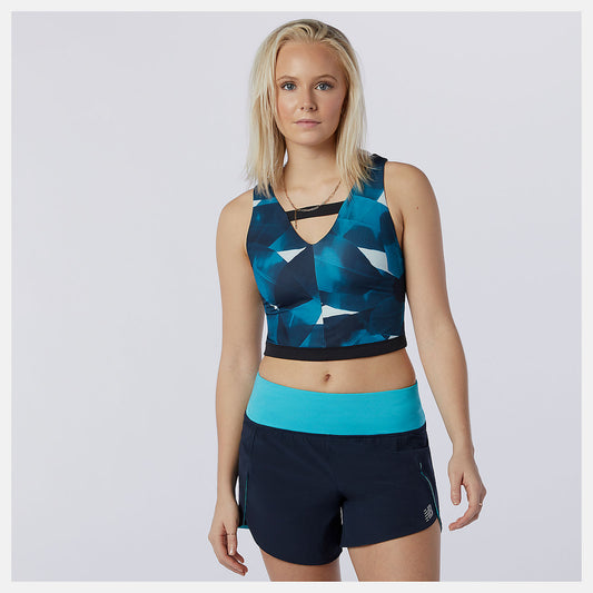 Women New Balance Transform NBSleek Printed Crop Top