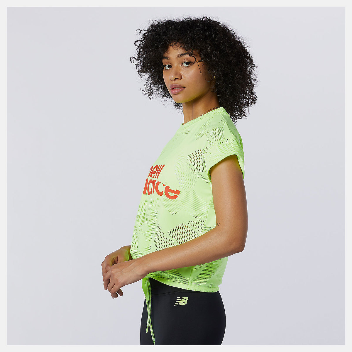 Women New Balance Achiever Collide Open Mesh Tee