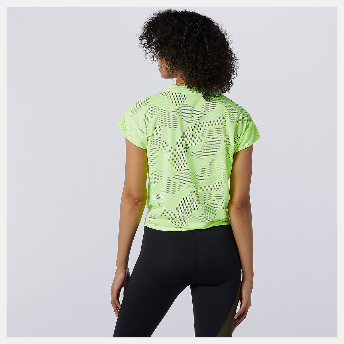 Women New Balance Achiever Collide Open Mesh Tee