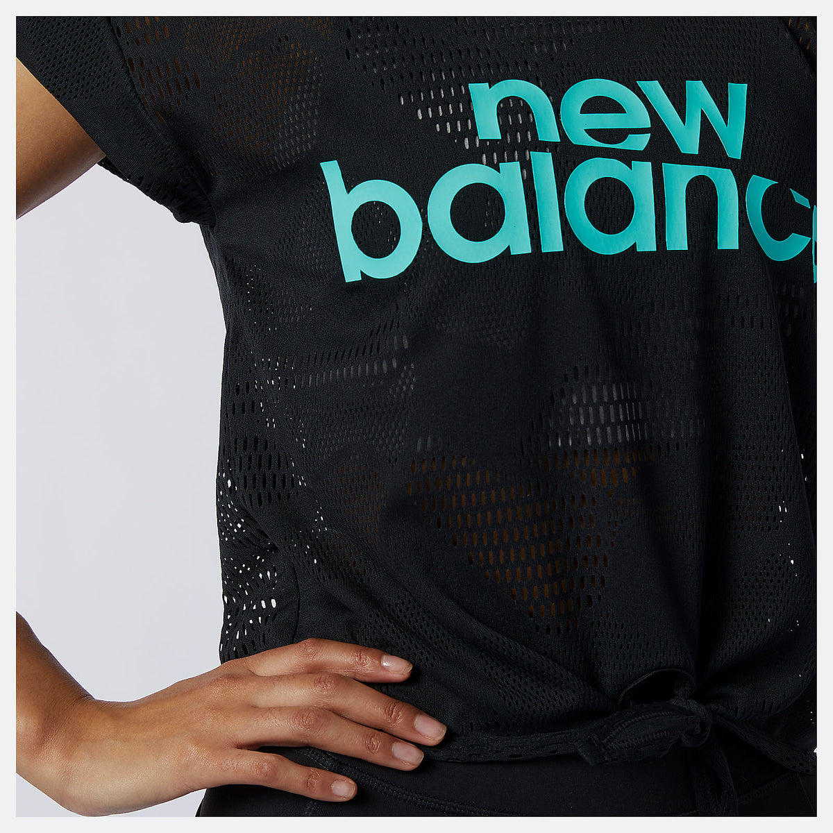 Women New Balance Achiever Collide Open Mesh Tee