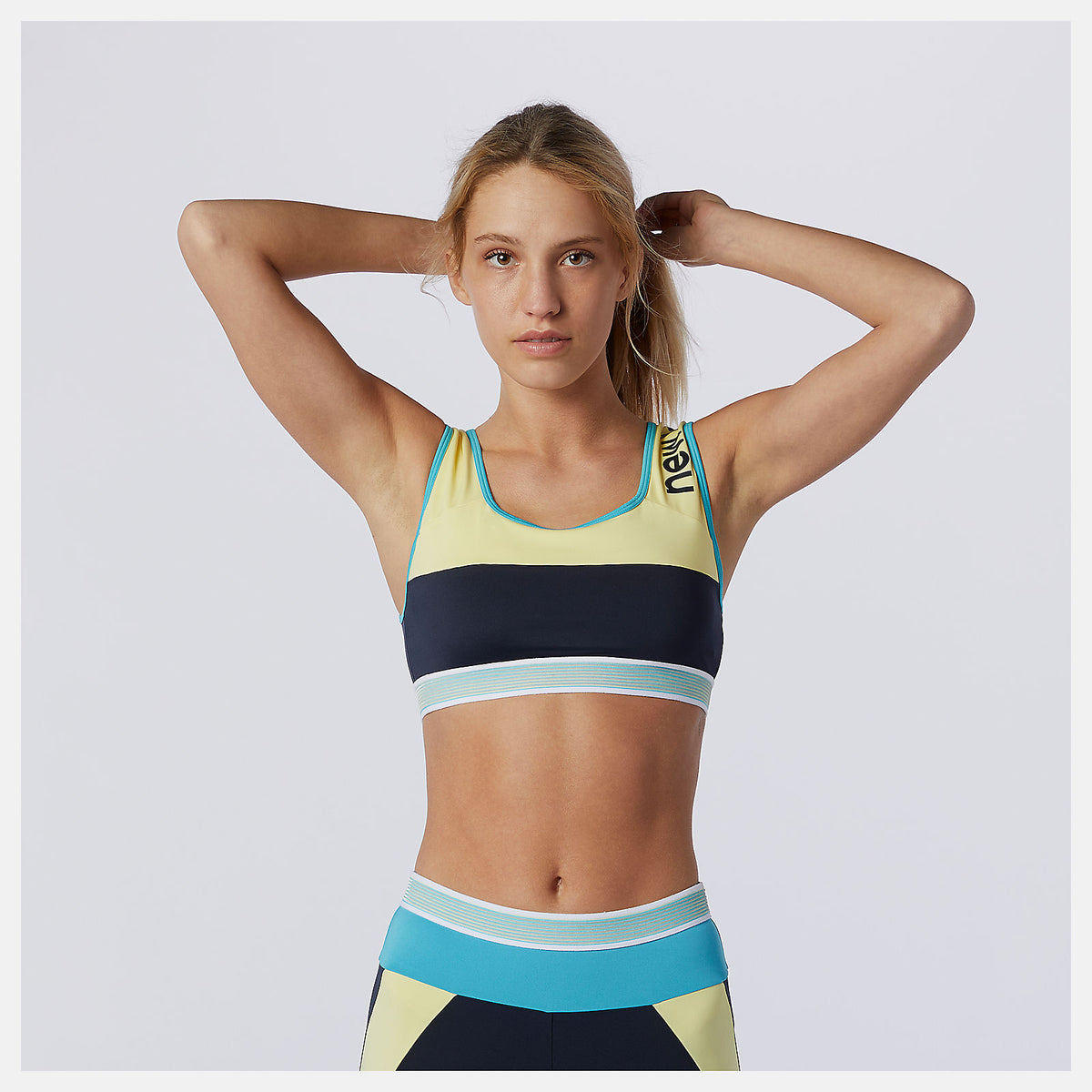 Women New Balance Achiever Remix Crop Top