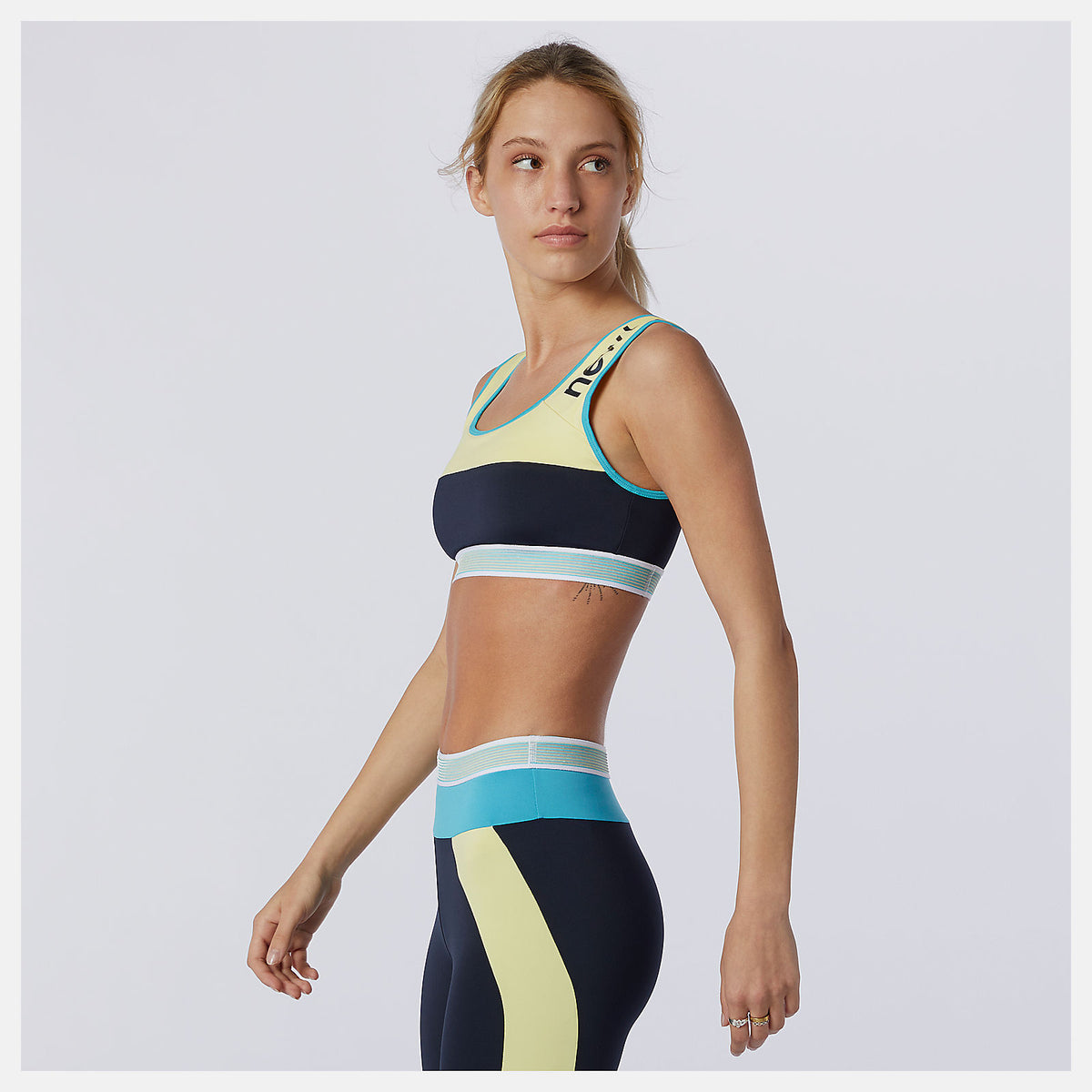 Women New Balance Achiever Remix Crop Top