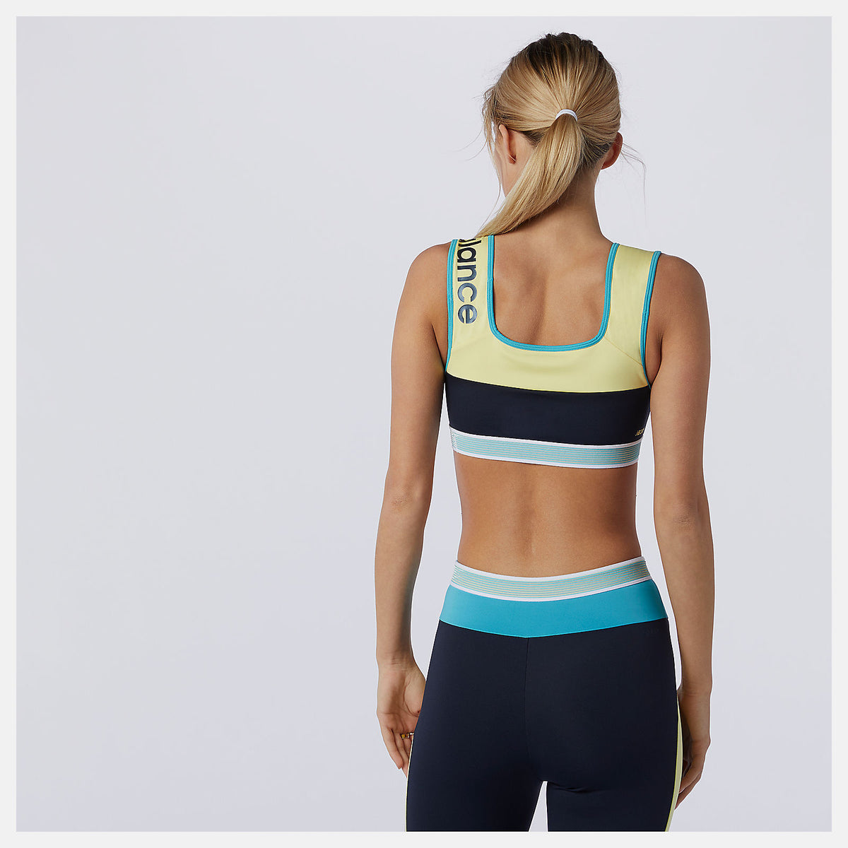 Women New Balance Achiever Remix Crop Top