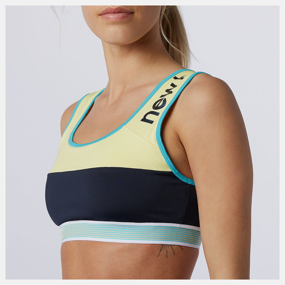 Women New Balance Achiever Remix Crop Top