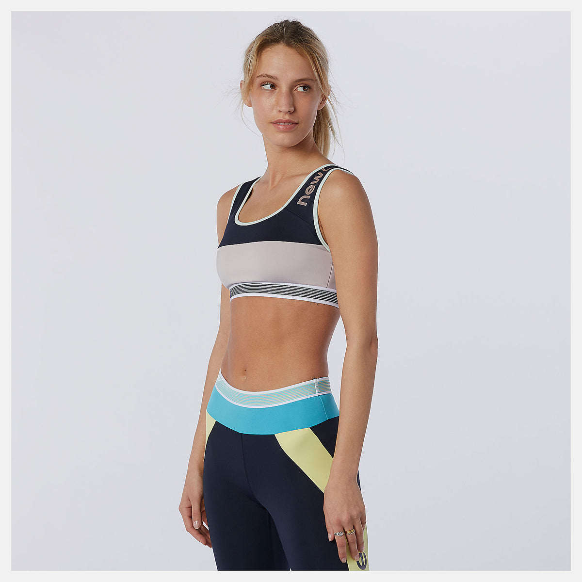 Women New Balance Achiever Remix Crop Top
