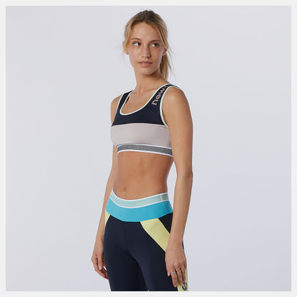 Women New Balance Achiever Remix Crop Top