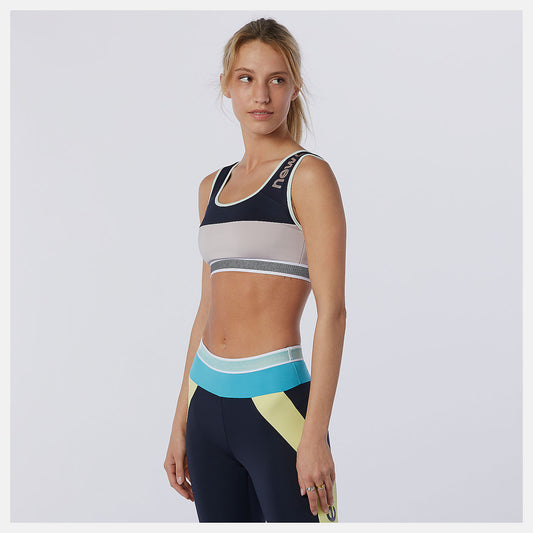 Women New Balance Achiever Remix Crop Top