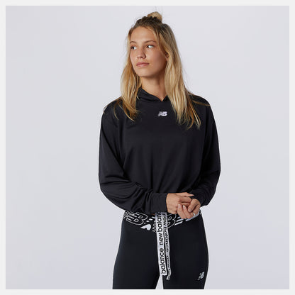 Women New Balance Relentless Cinched Hem Hoodie