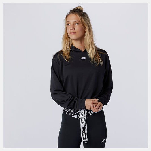 Women New Balance Relentless Cinched Hem Hoodie