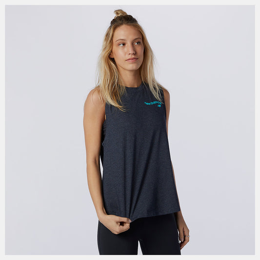 Women New Balance Relentless Cinched Back Graphic Tank