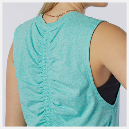 Women New Balance Relentless Cinched Back Graphic Tank