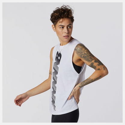 Women New Balance Relentless Cinched Back Graphic Tank