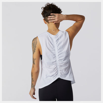 Women New Balance Relentless Cinched Back Graphic Tank