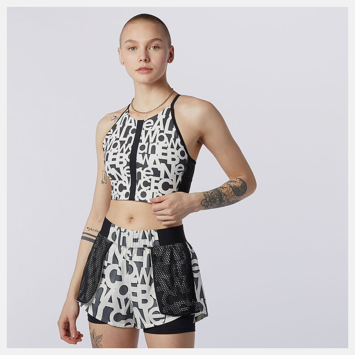Women New Balance Relentless Printed Crop Top