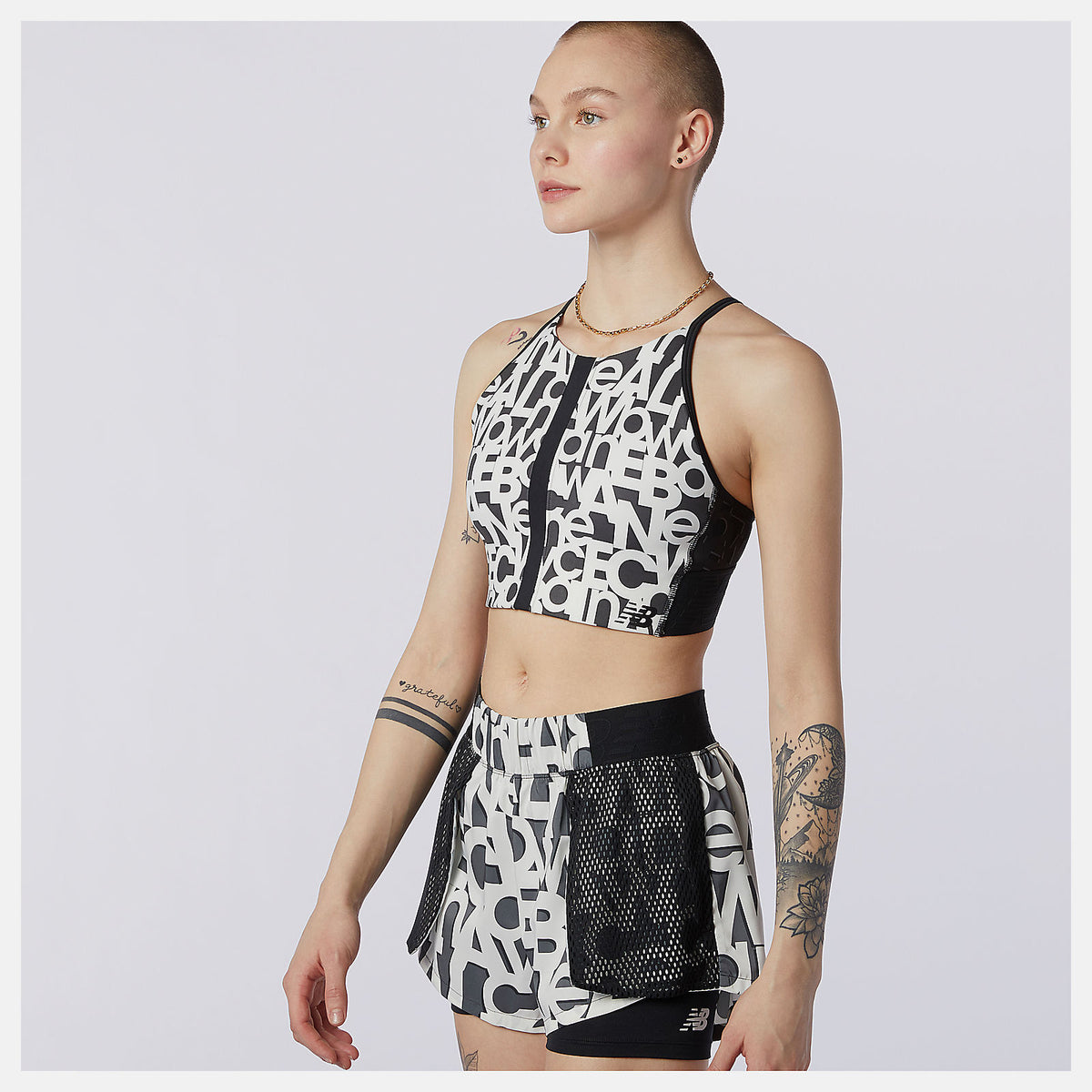 Women New Balance Relentless Printed Crop Top