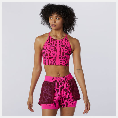 Women New Balance Relentless Printed Crop Top