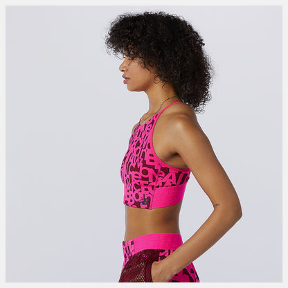 Women New Balance Relentless Printed Crop Top