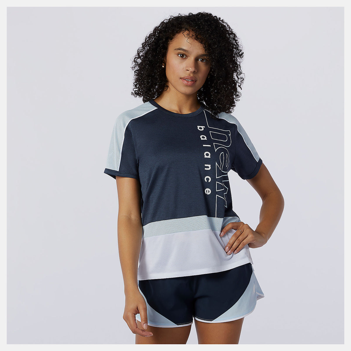 Women New Balance Printed Fast Flight Short Sleeve Top