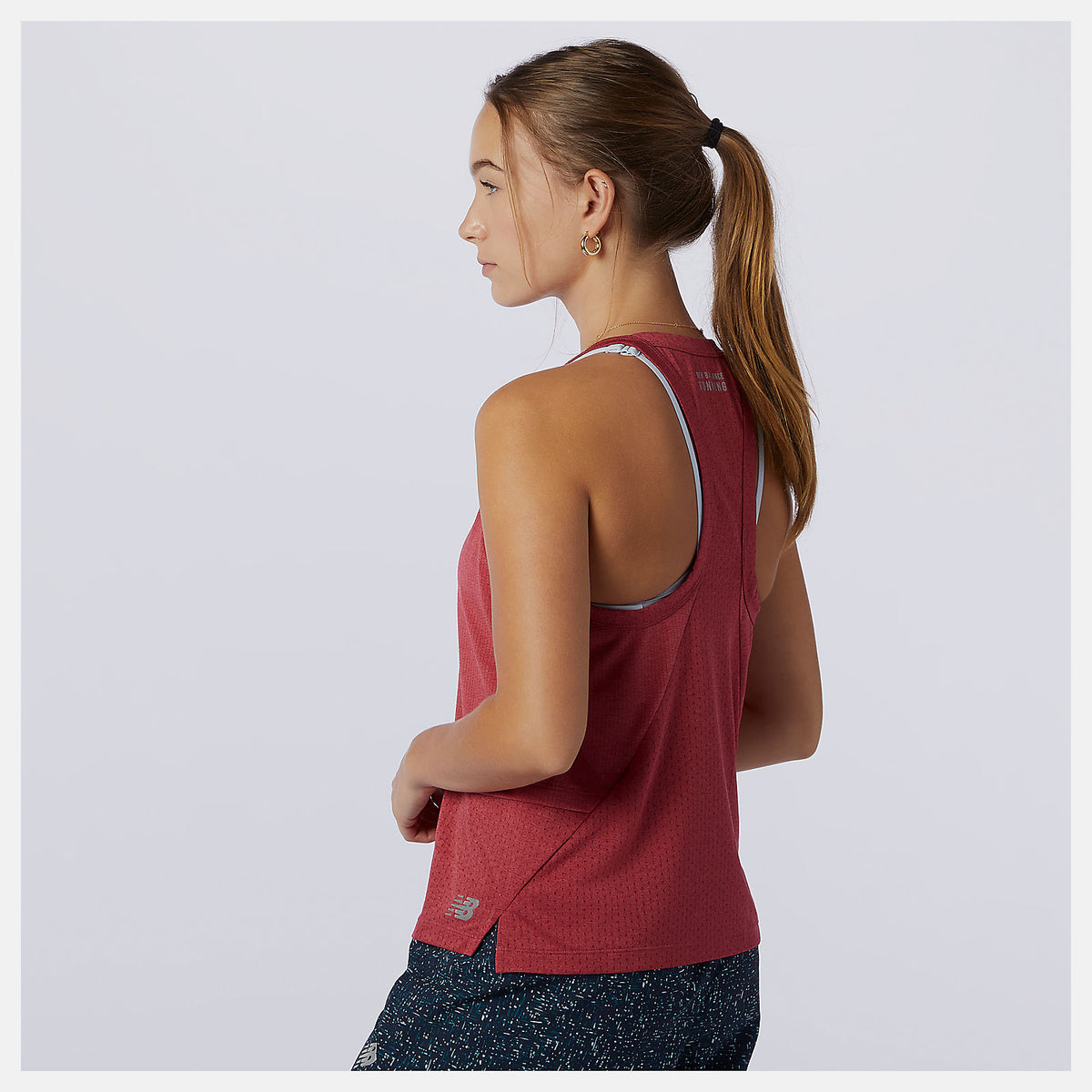 Women New Balance Printed Impact Run Hybrid Tank