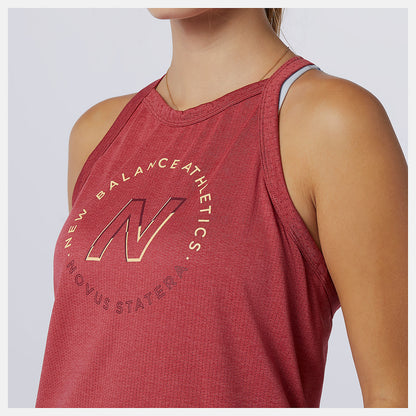 Women New Balance Printed Impact Run Hybrid Tank