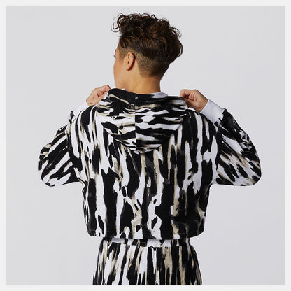 Women New Balance NB Athletics Collide Printed Terry Hoodie