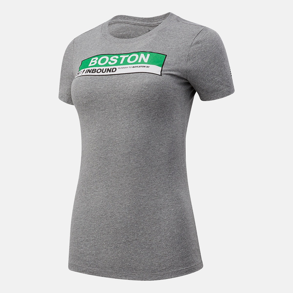 Women New Balance Boston INBound Green Line Graphic Tee