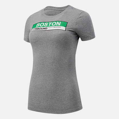 Women New Balance Boston INBound Green Line Graphic Tee