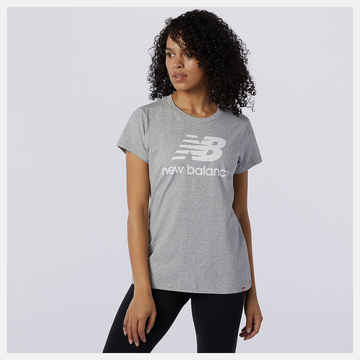 Women New Balance Essentials Stacked Logo Tee