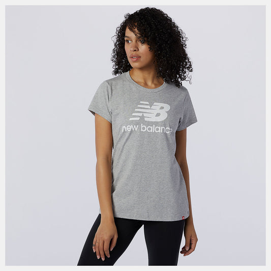 Women New Balance Essentials Stacked Logo Tee